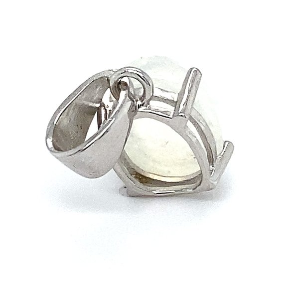 Moonstone 5.15ct Platinum Solid Silver Pendant - Picture 5 of 7
